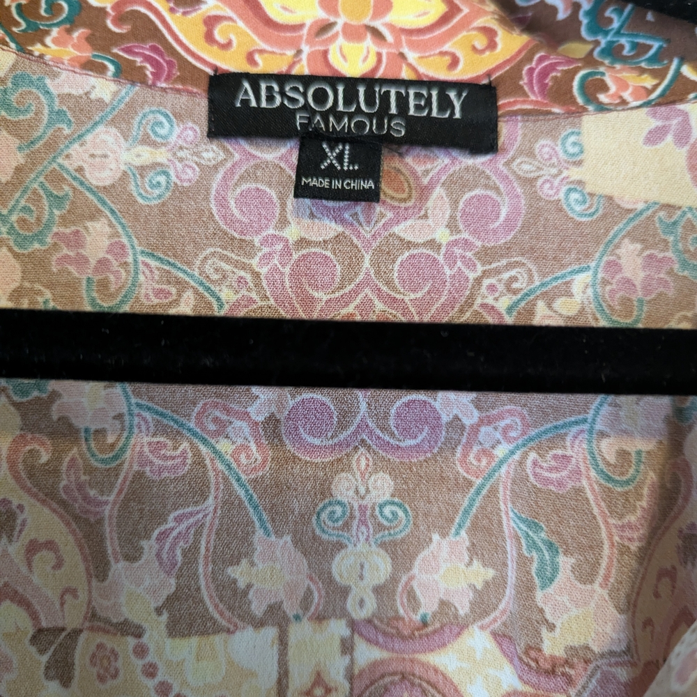 Absolutely Famous Multicolor Patterned Top NWT - image 3